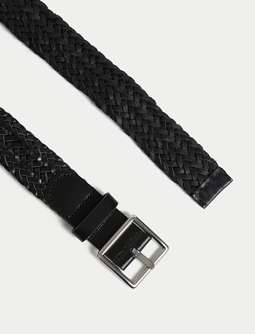 Leather Woven Jeans Belt
