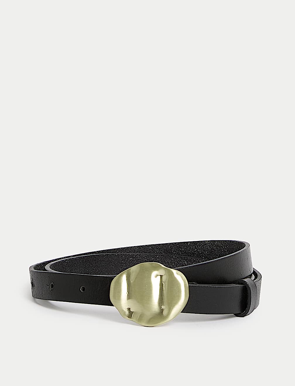 Leather Feature Buckle Jeans Belt