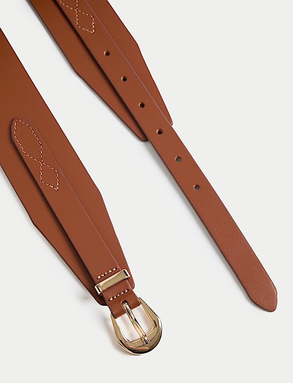 Leather Wide Waist Belt