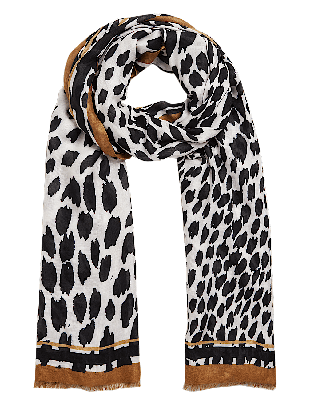 Animal Print Scarf with Modal