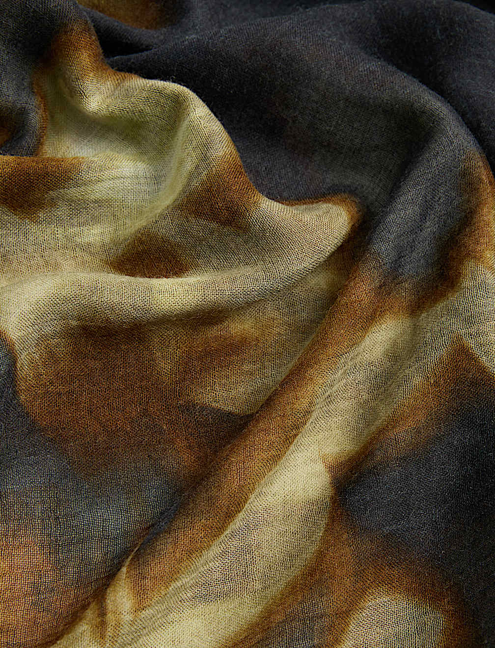 Printed Lightweight Scarf with Wool