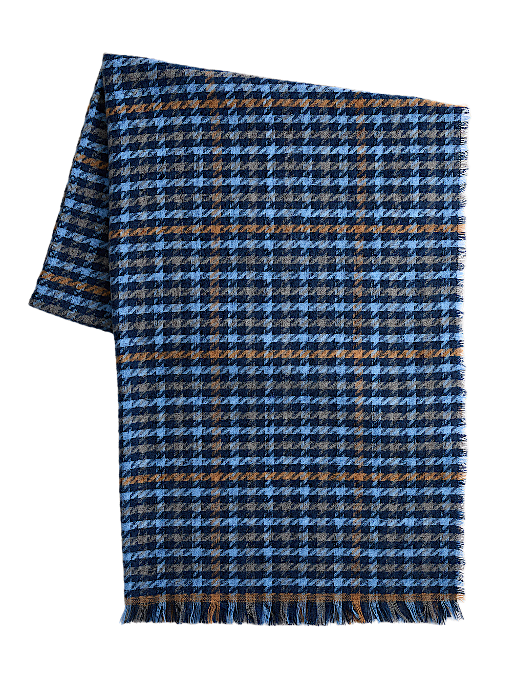 Checked Fringed Scarf