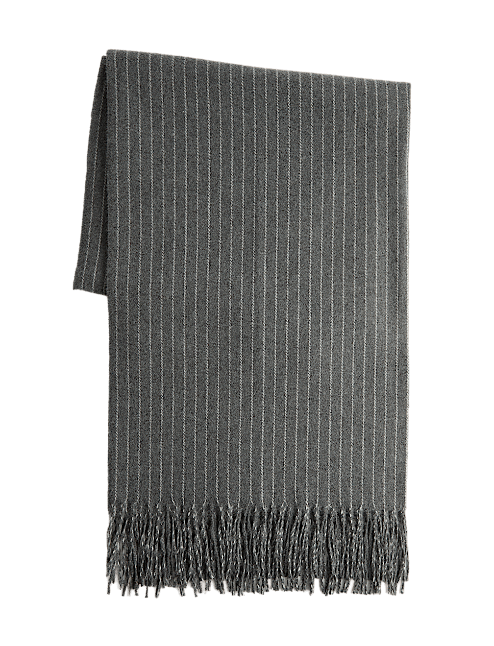 Pinstripe Tassel Scarf