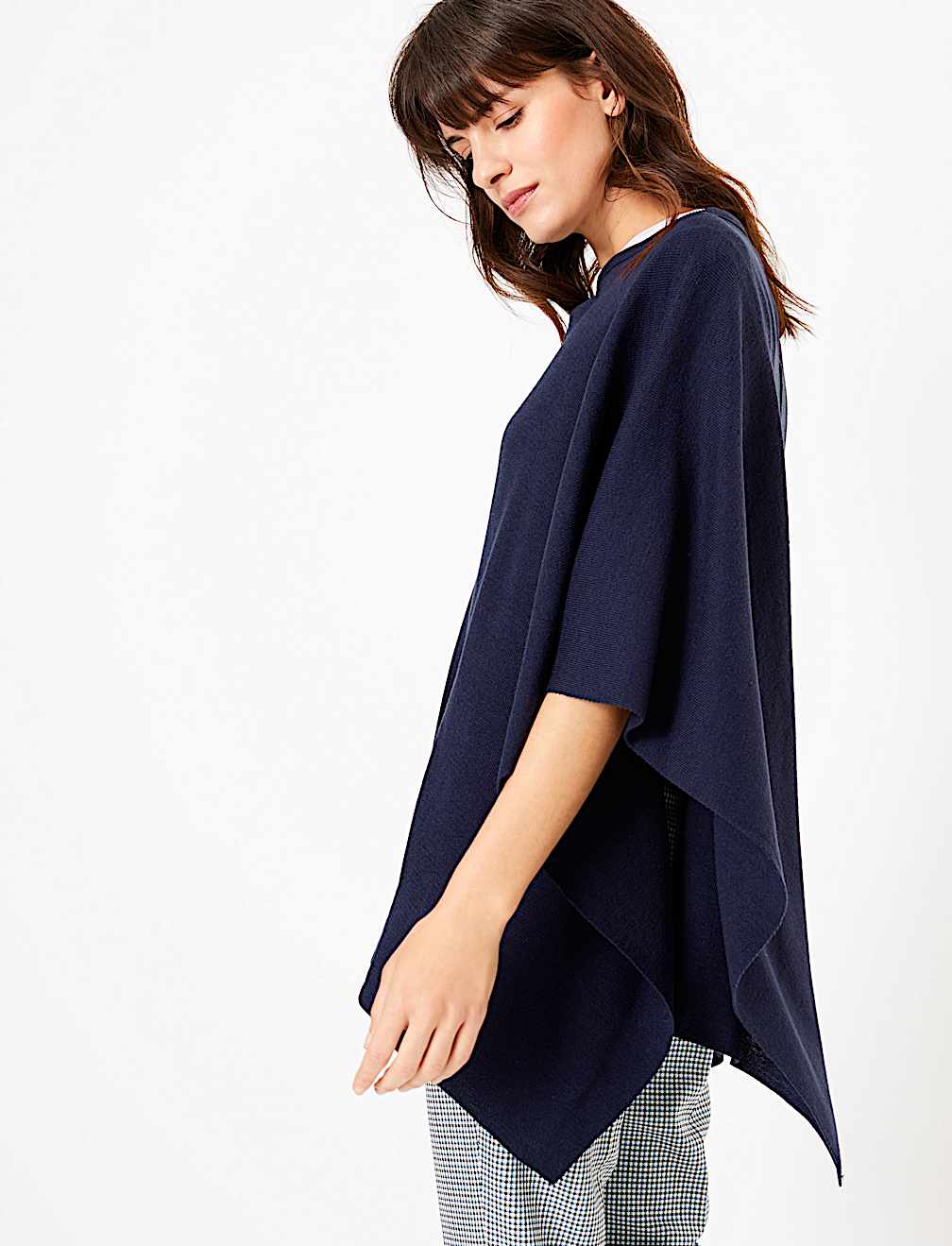 Crew Neck Poncho