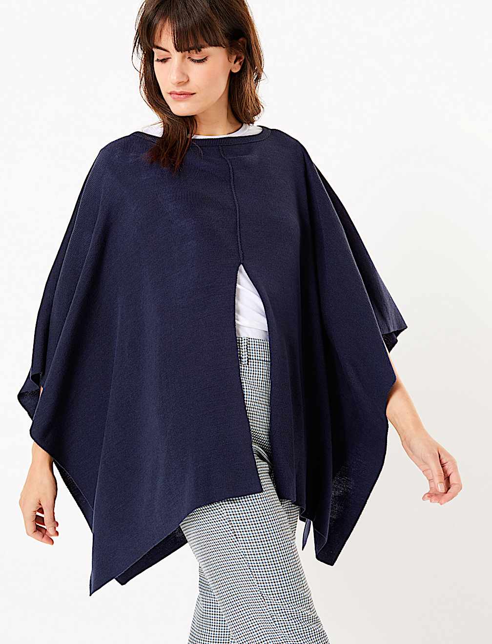 Crew Neck Poncho