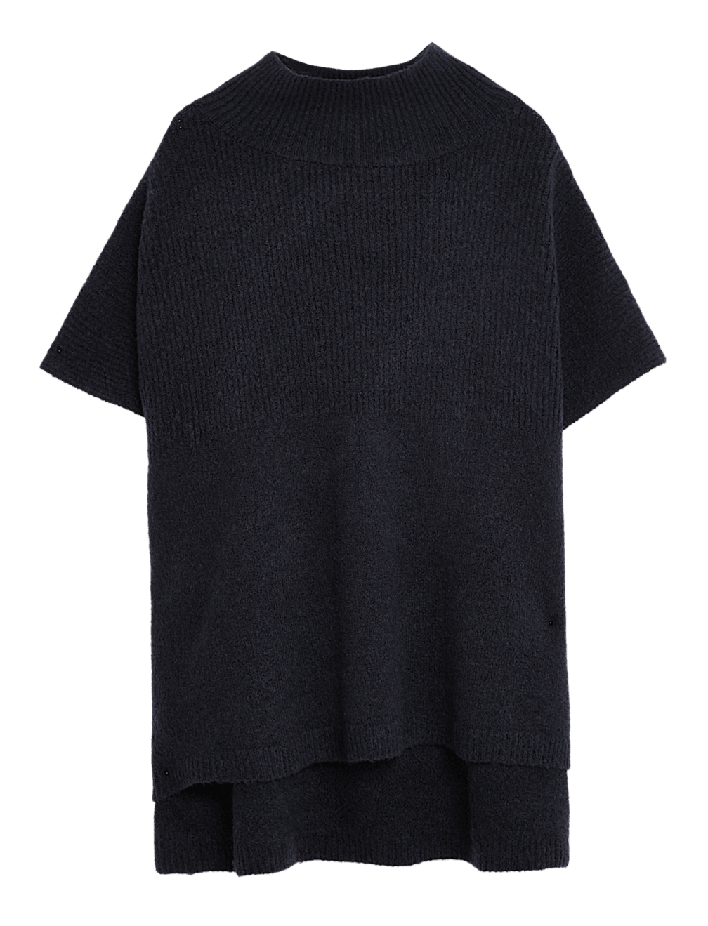 Knitted High Low Poncho