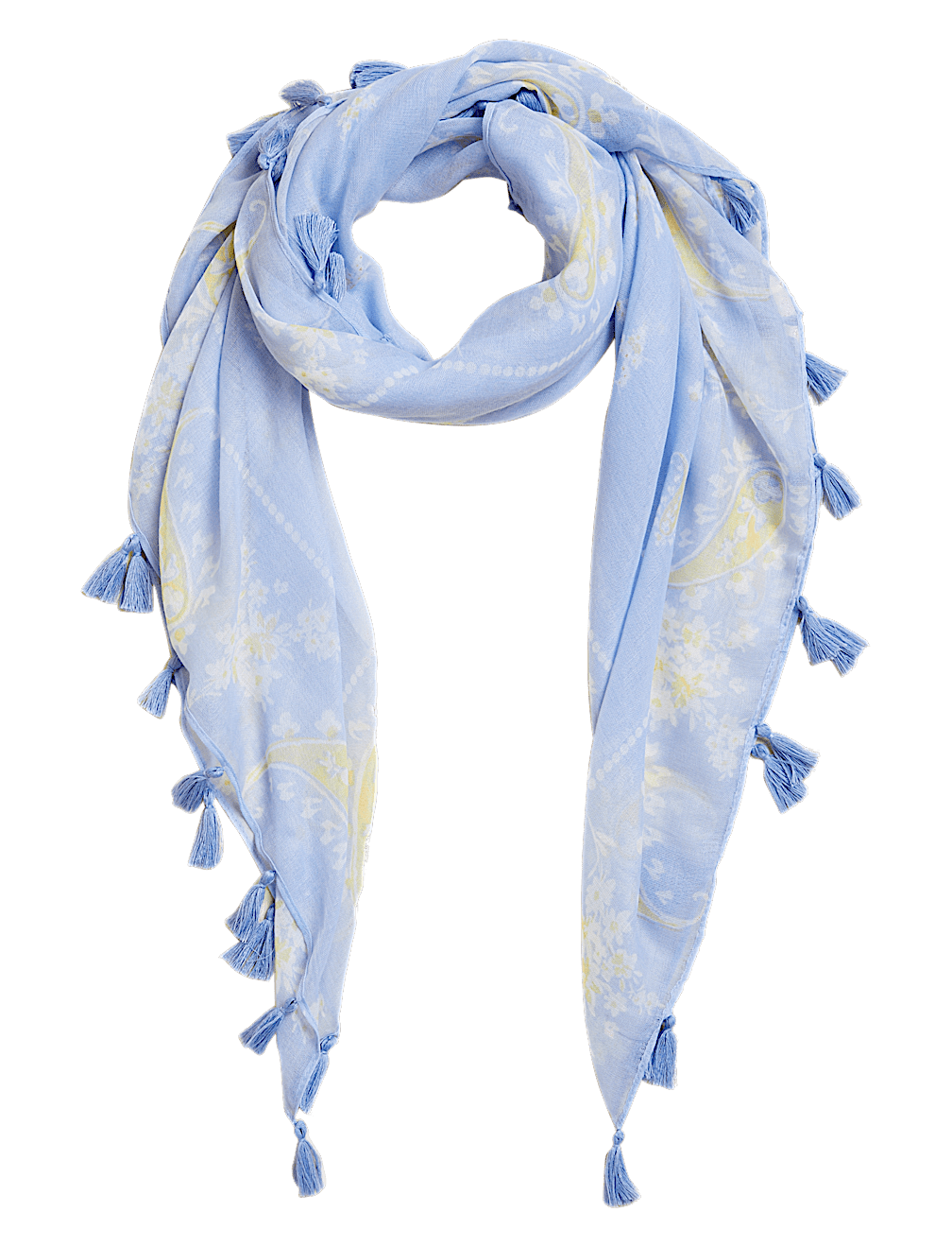 Floral Tassel Scarf