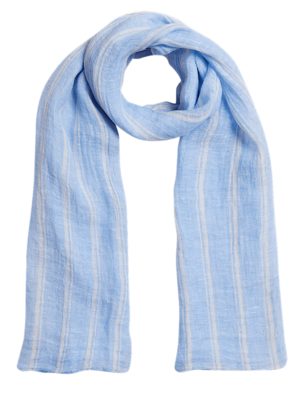 Pure Linen Striped Scarf