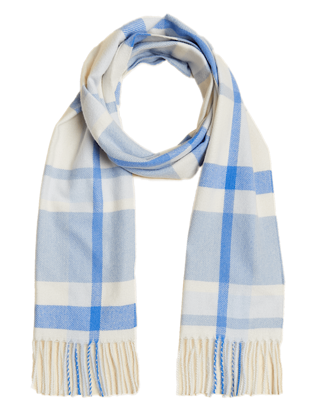 Checked Tassel Scarf