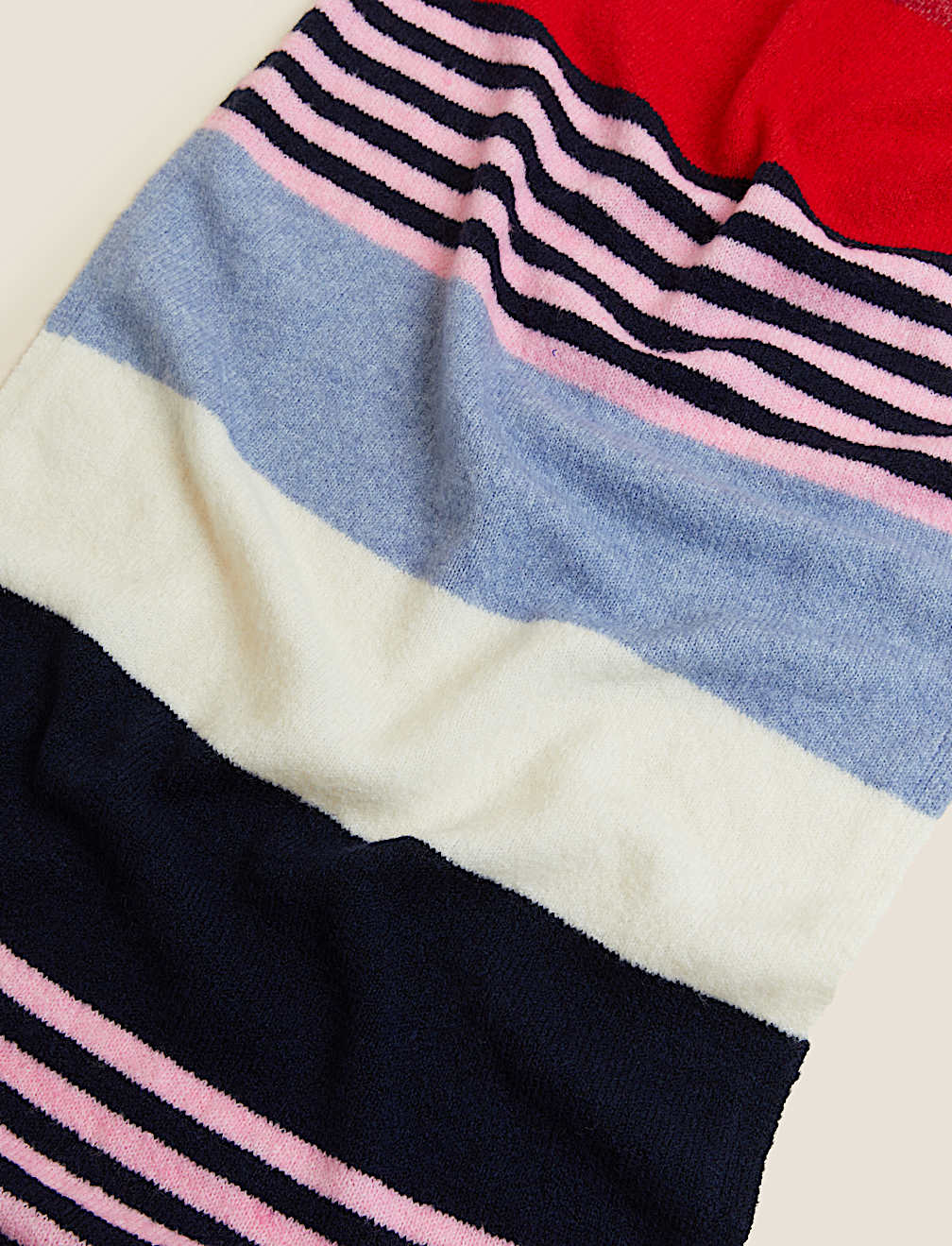 Knitted Striped Scarf