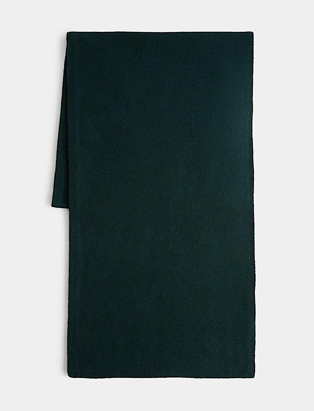 Ribbed Knit Scarf with Wool