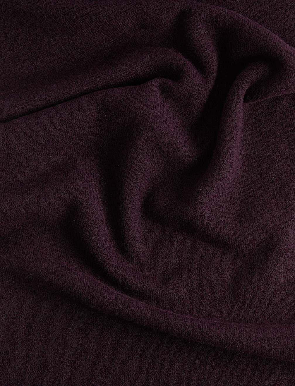 Ribbed Knit Scarf with Wool