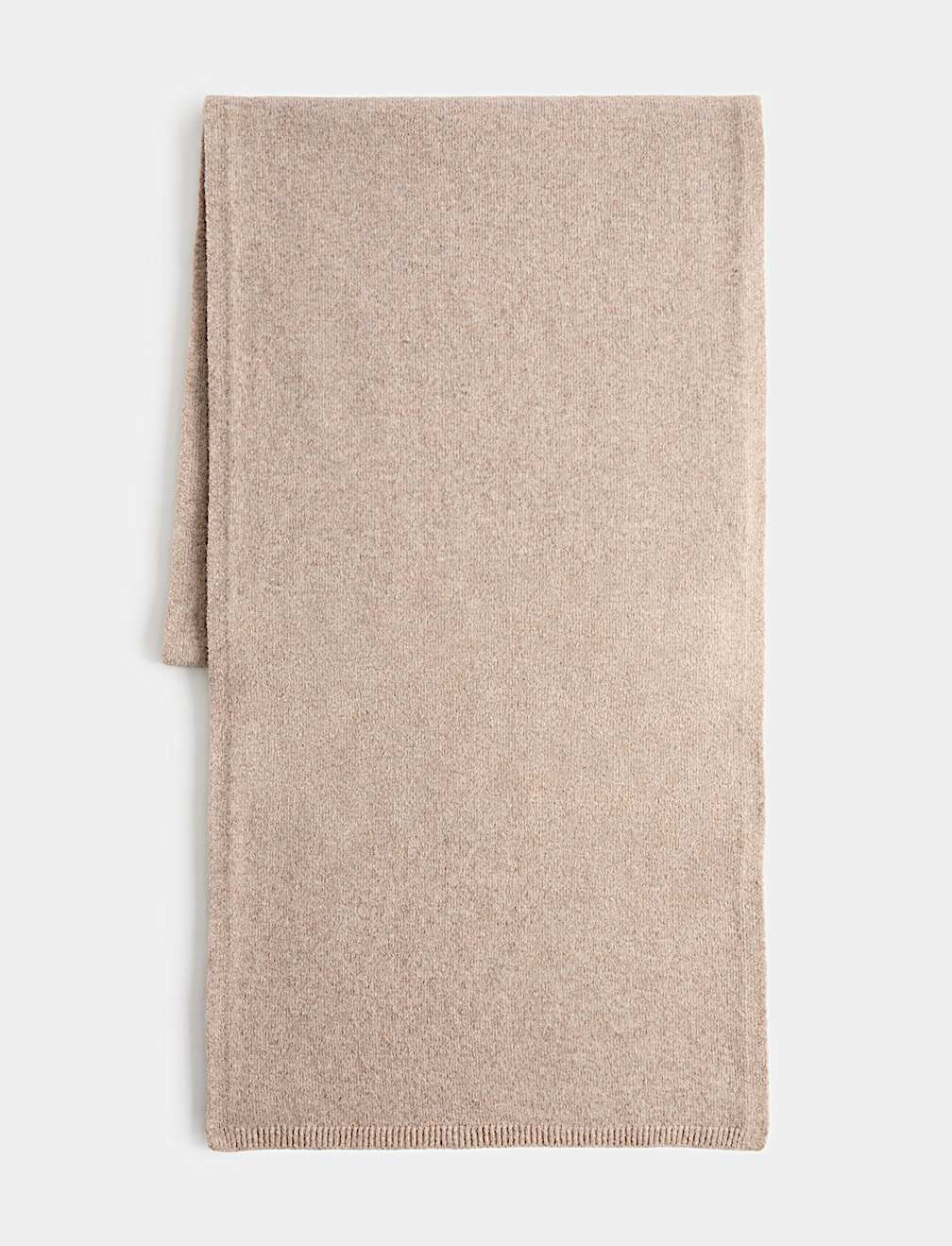 Ribbed Knit Scarf with Wool