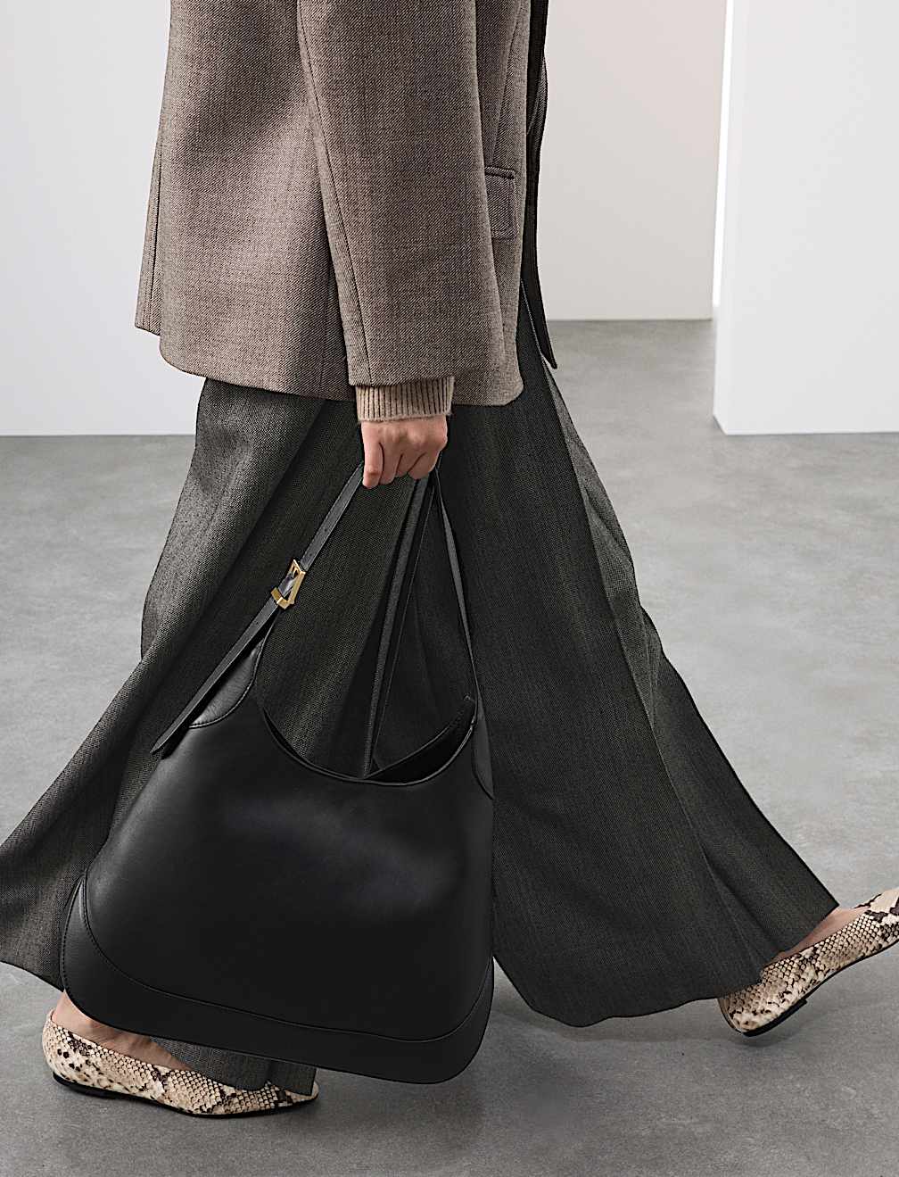 Leather Top Handle Shoulder Tote