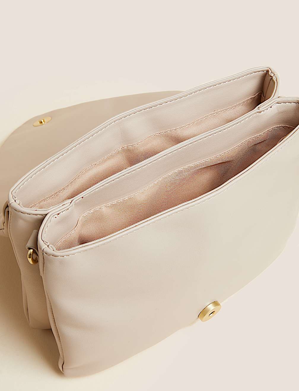 Faux Leather Padded Shoulder Bag