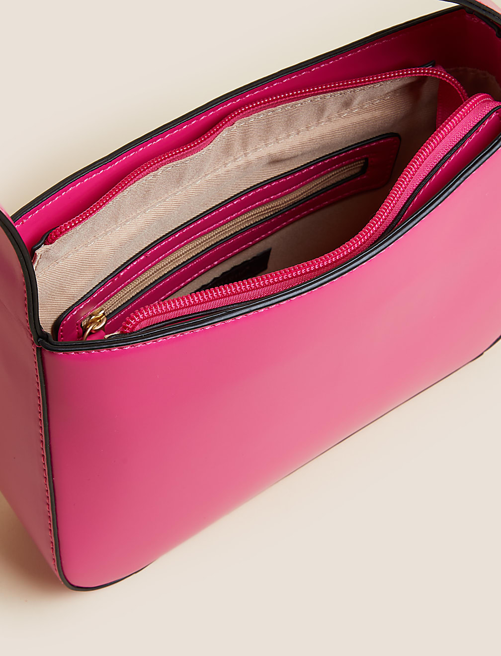Faux Leather Mini Underarm Bag