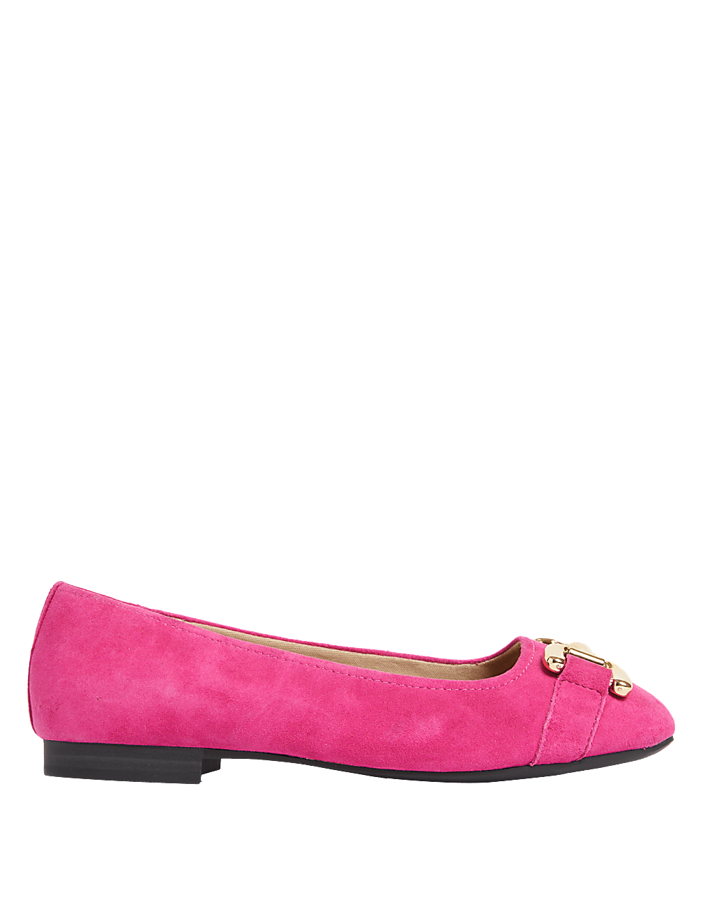 Wide Fit Suede Square Toe Ballet Pumps