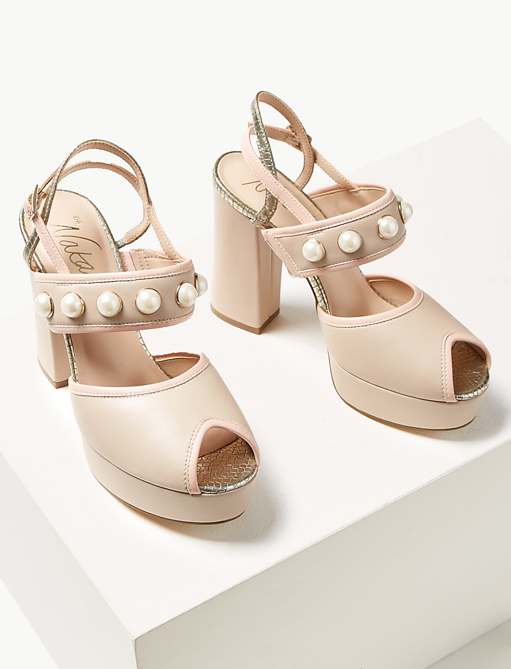 Natalee perforated peep toe sandal online