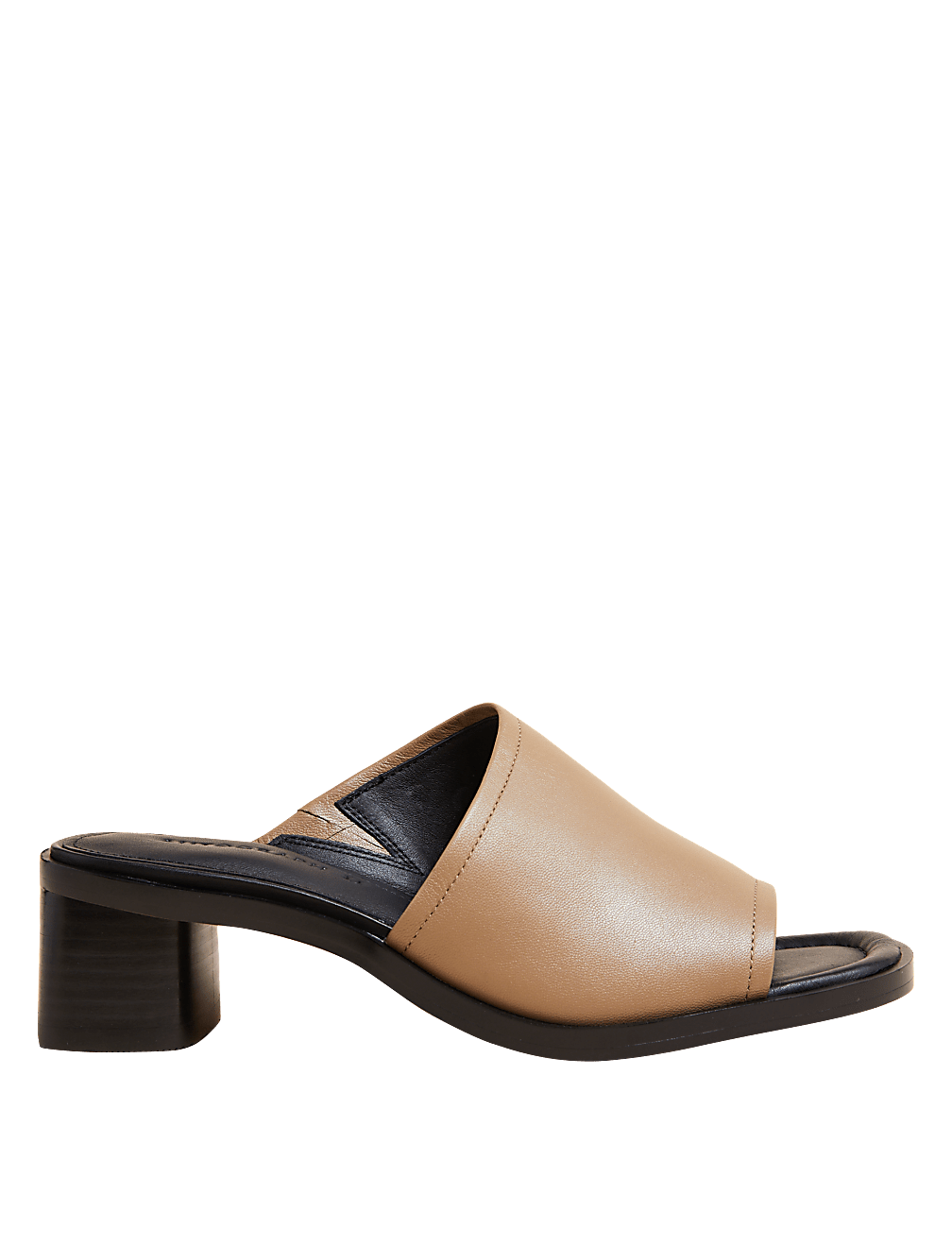 Leather block heel mules outlet