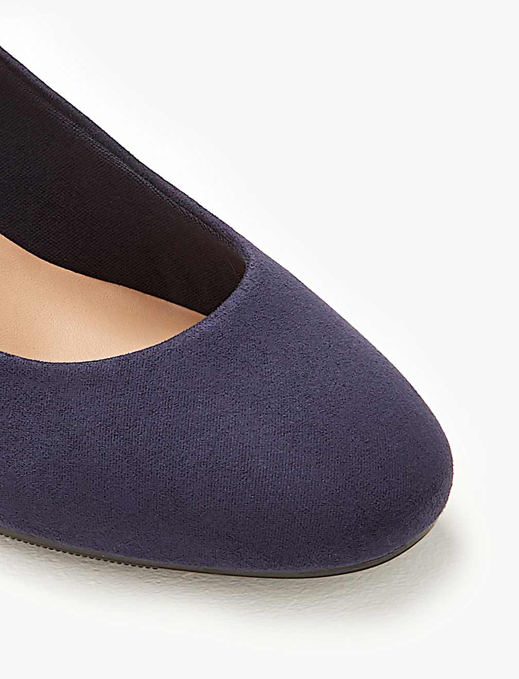 Wide Fit Block Heel Court Shoes