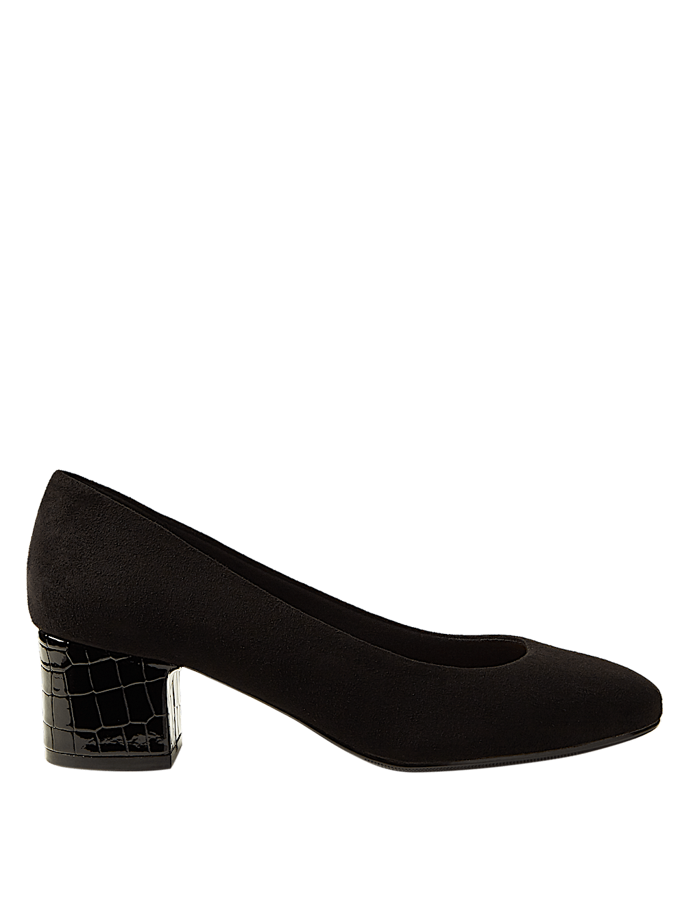 Wide Fit Block Heel Court Shoes