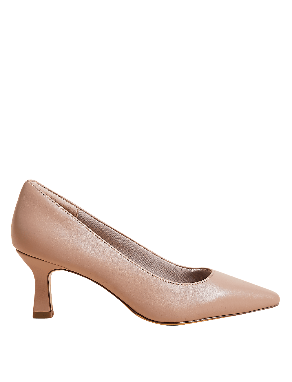 Wide Fit Leather Kitten Heels