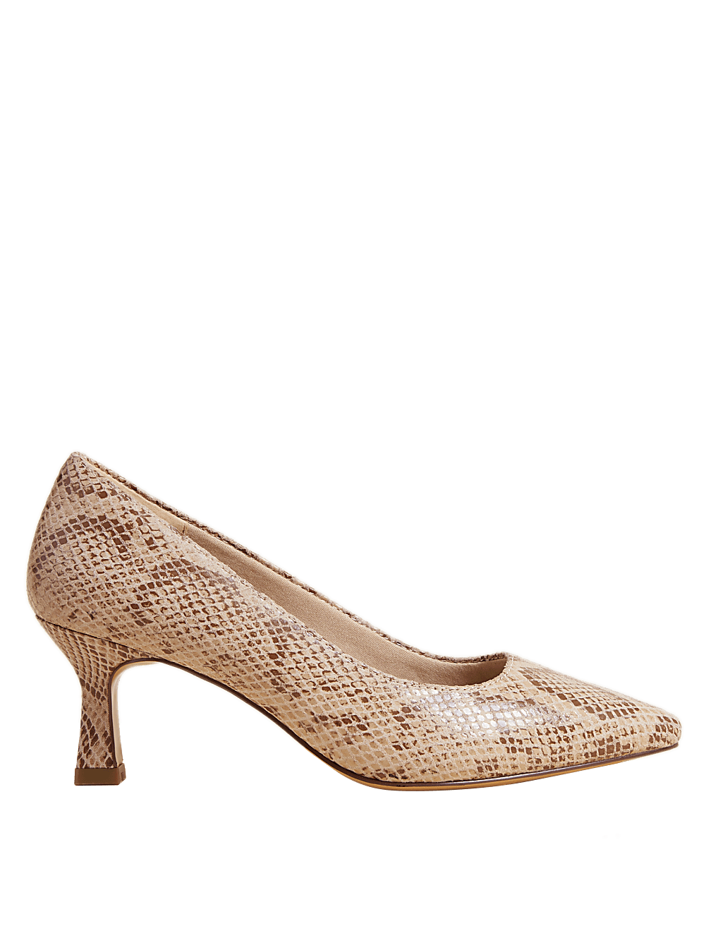 Wide Fit Leather Kitten Heel Court Shoes