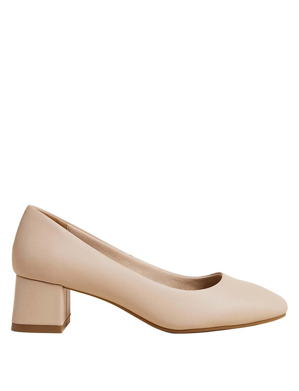 Wide Fit Block Heel Square Toe Shoes