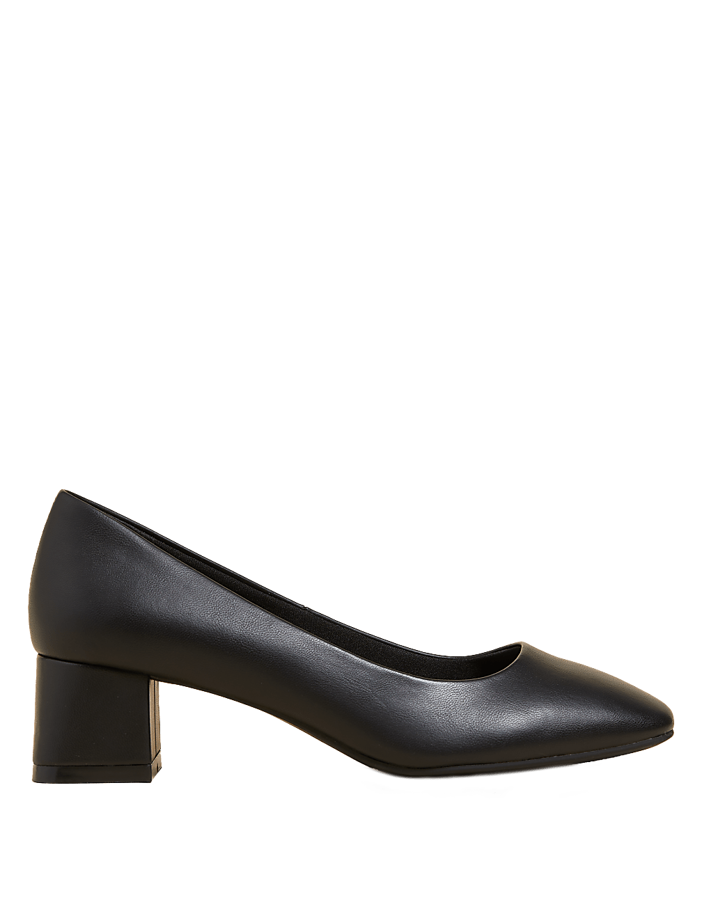 Wide Fit Block Heel Square Toe Shoes