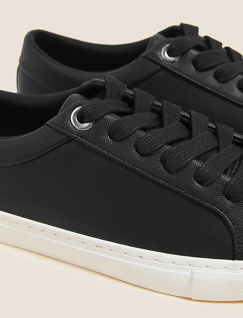 Lace Up Eyelet Detail Trainers