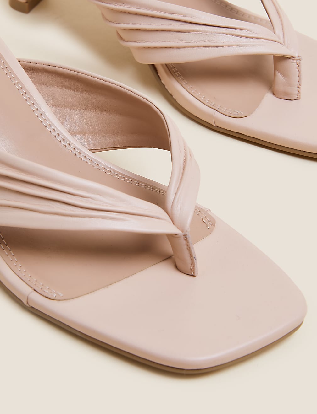 Kitten Heel Flip Flop Mules