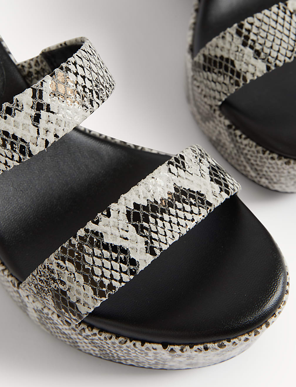 Leather Strappy Platform Sandals