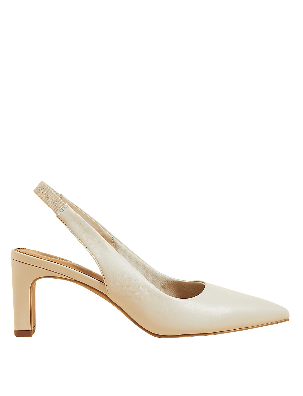 Buy Leather Block Heel Pointed Slingback Shoes at Marks Spencer