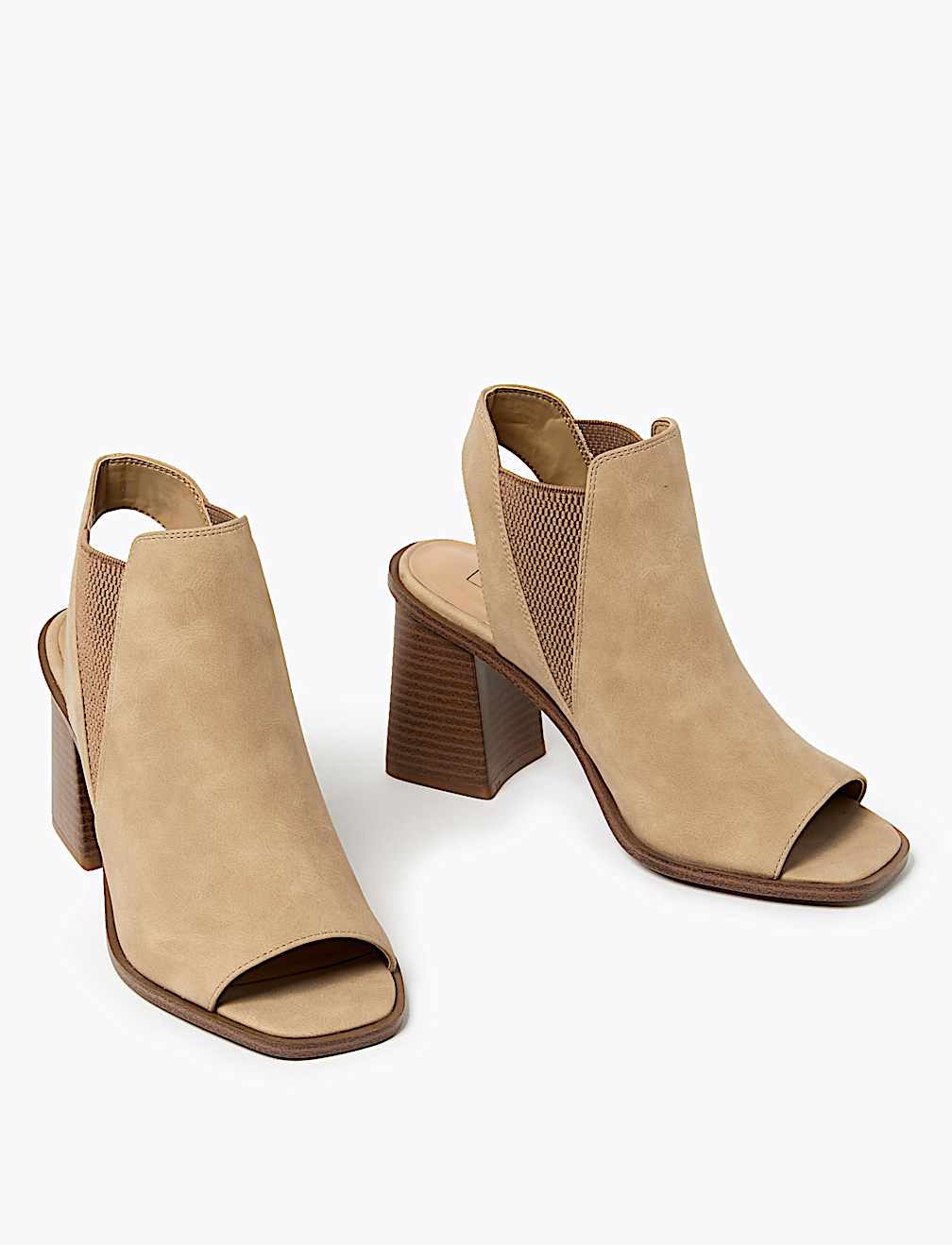 Block Heel Open Toe Shoe Boots