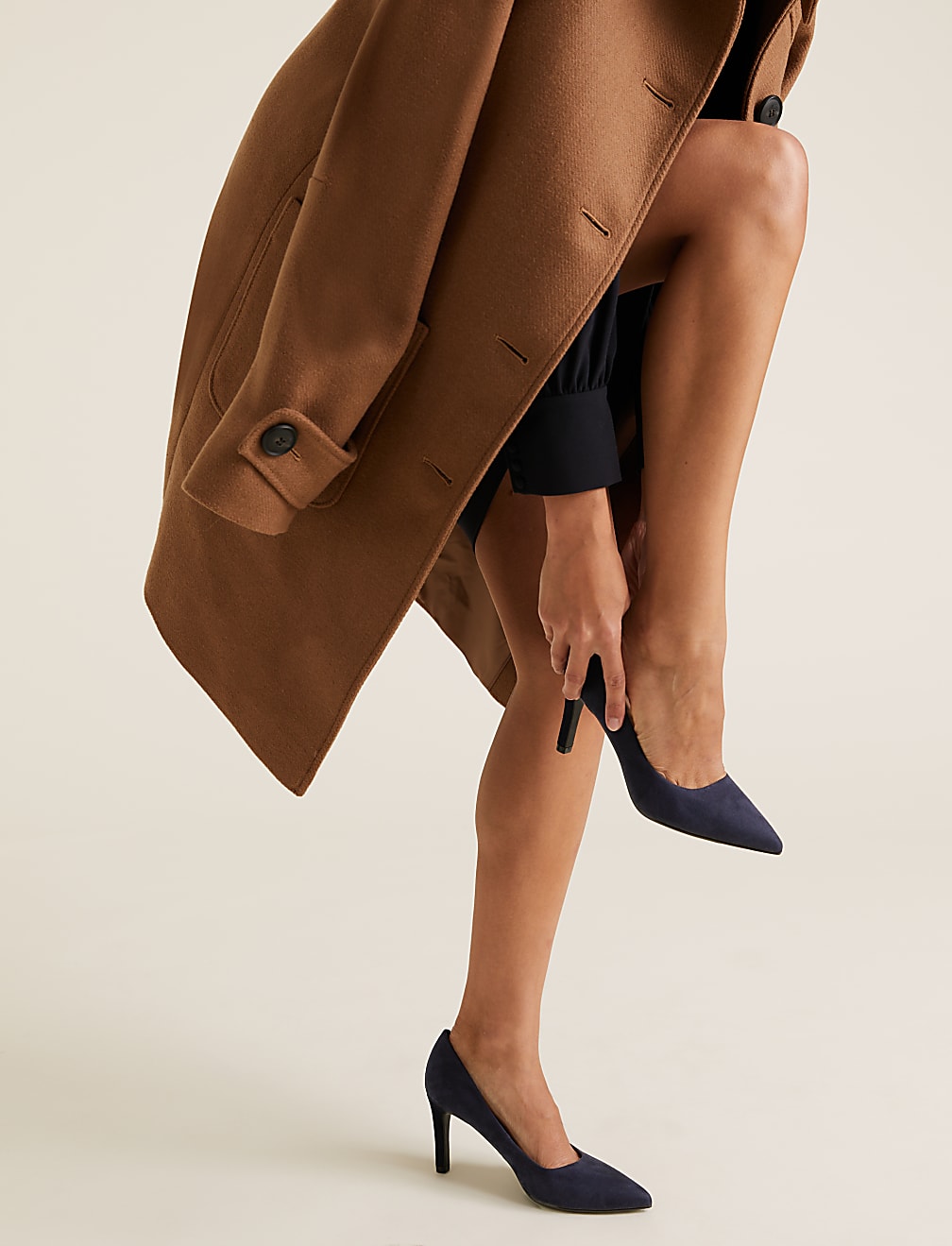 Stiletto Heel Pointed Court Shoes