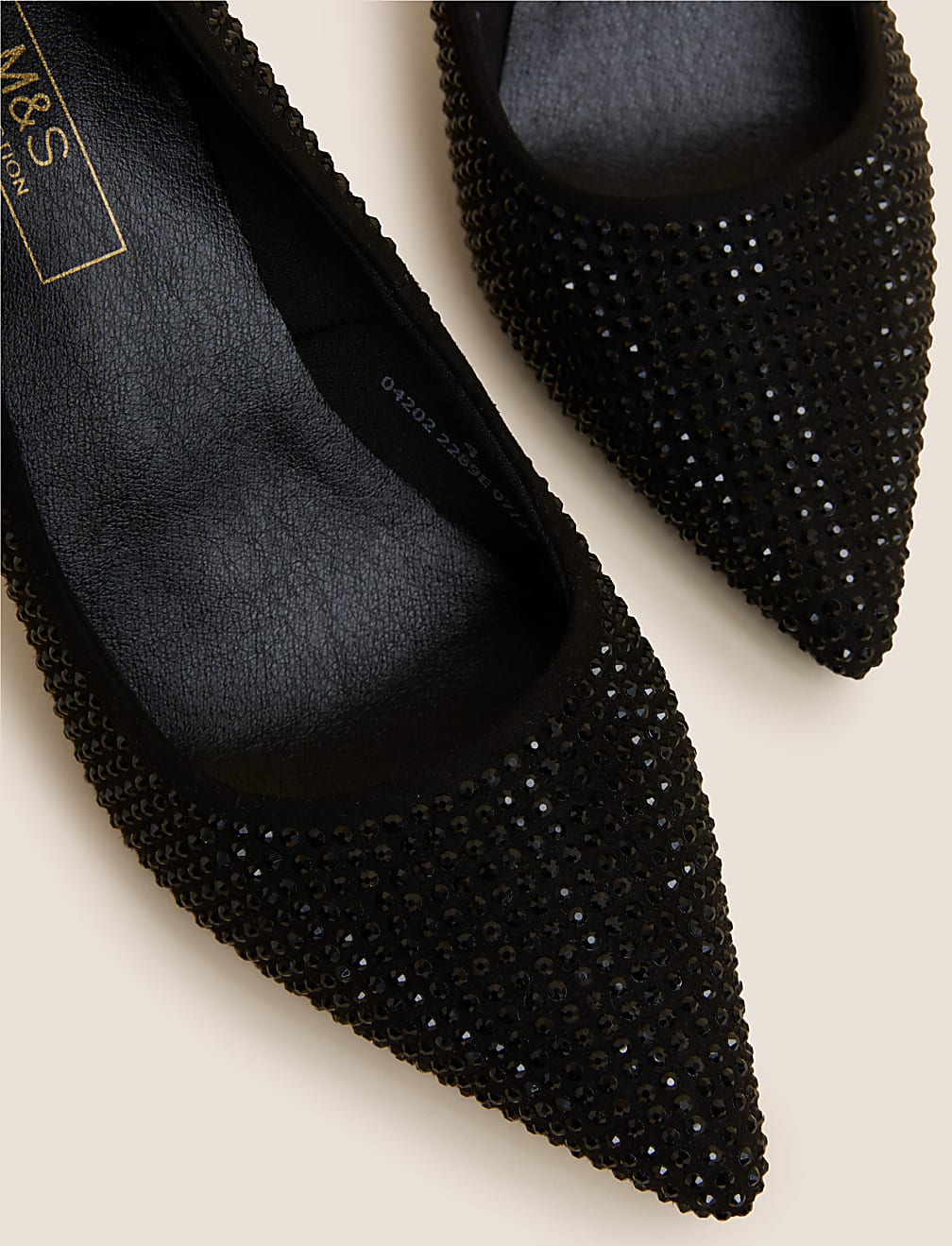 Sparkle Stiletto Heel Pointed Court Shoes