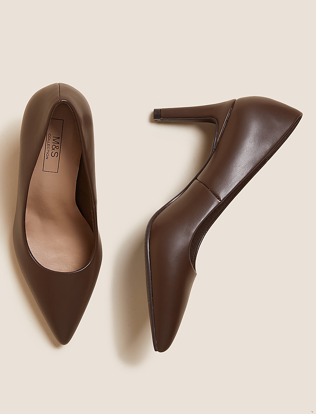 Stiletto Heel Pointed Court Shoes