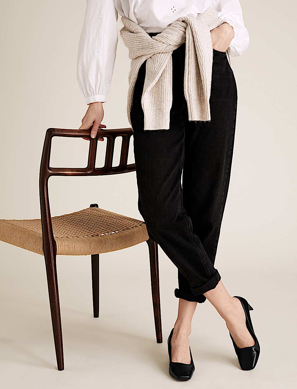 Kitten Heel Square Toe Court Shoes