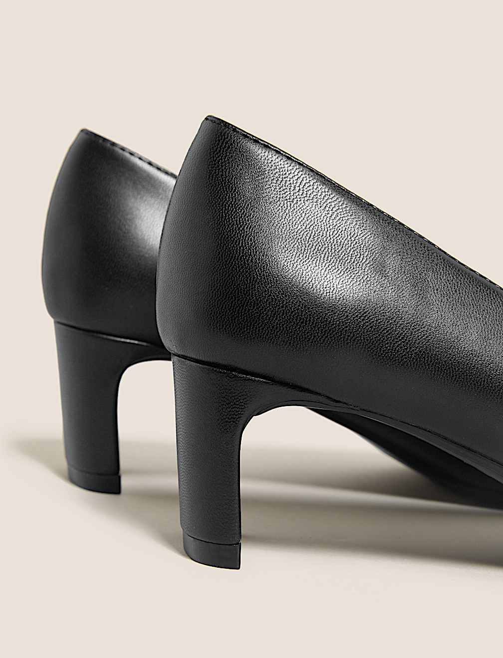 Kitten Heel Square Toe Court Shoes