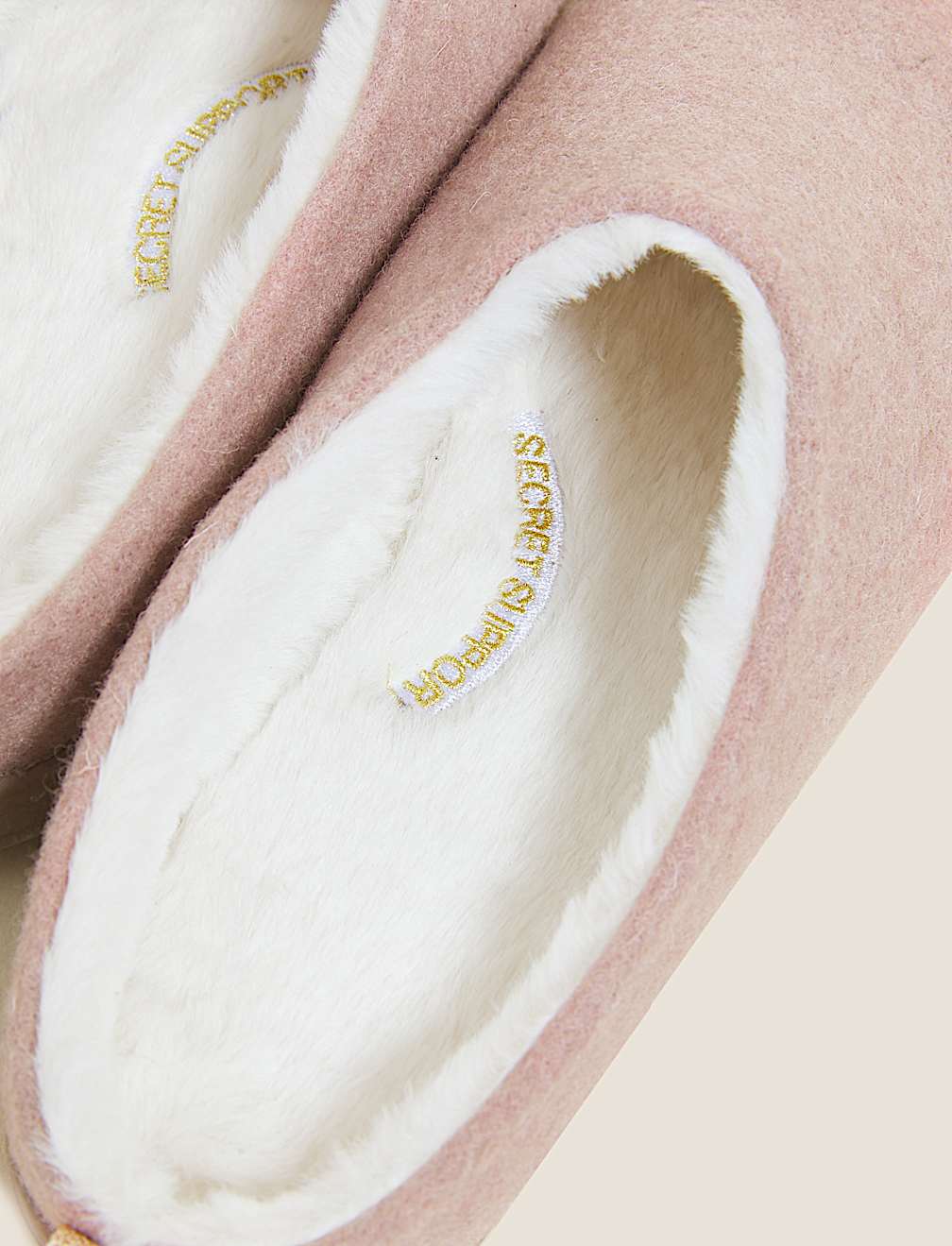 Felt Mule Slippers with Secret Support