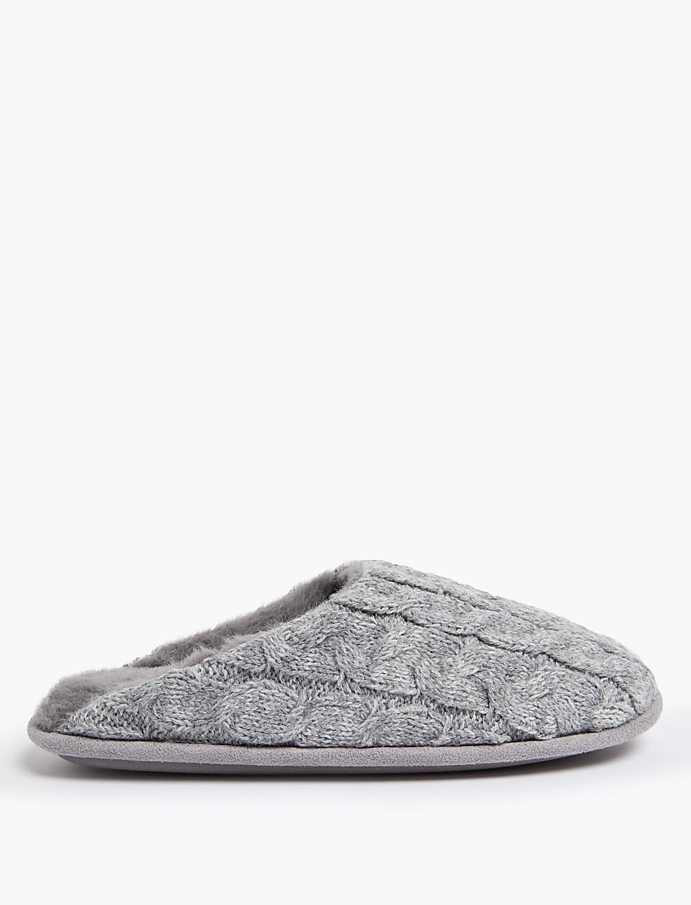 Cable Knit Mule Slippers