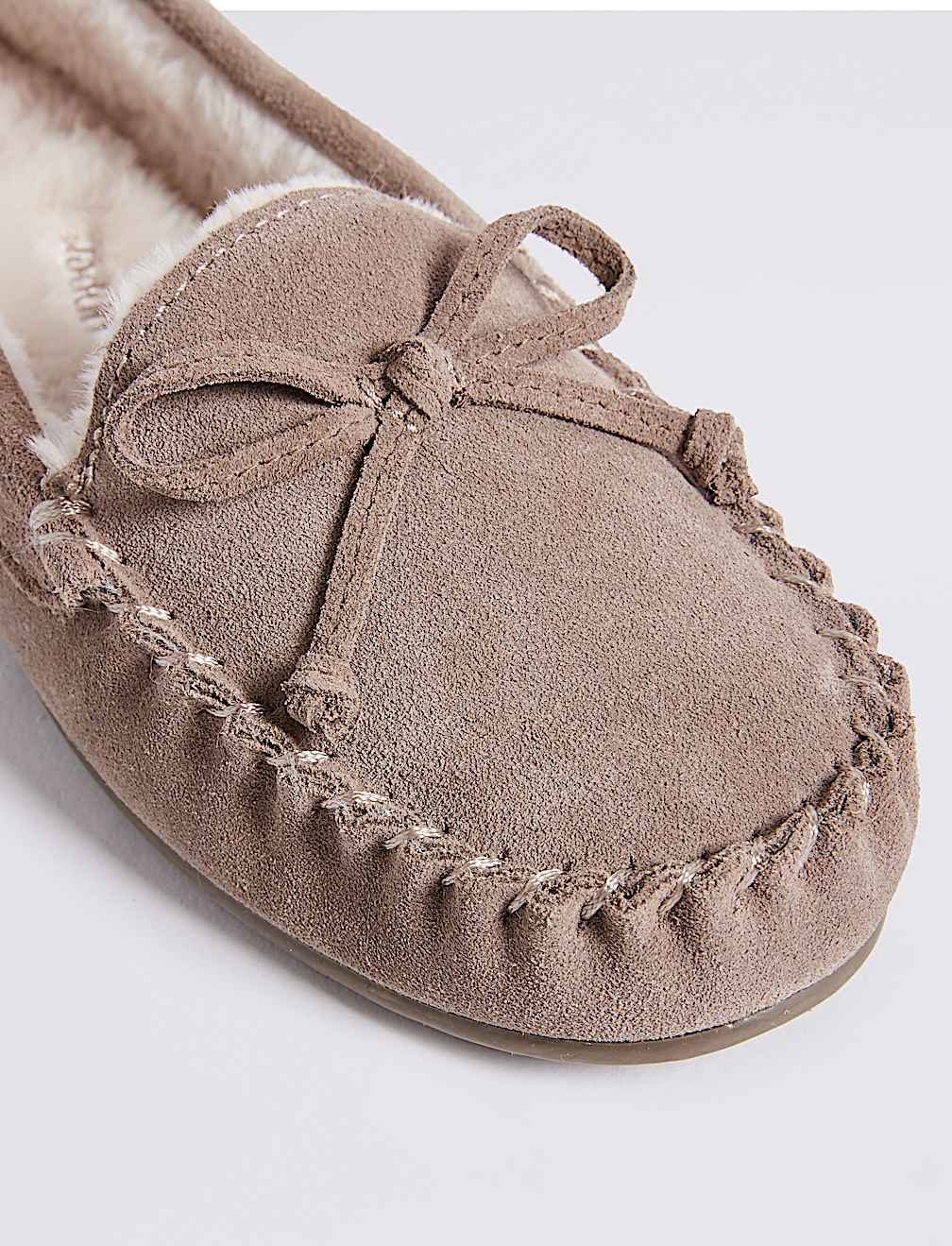 Suede Moccasin Slippers with Freshfeet&trade;