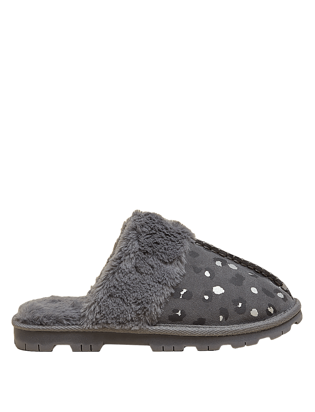 Suede Leopard Print Clog Slippers