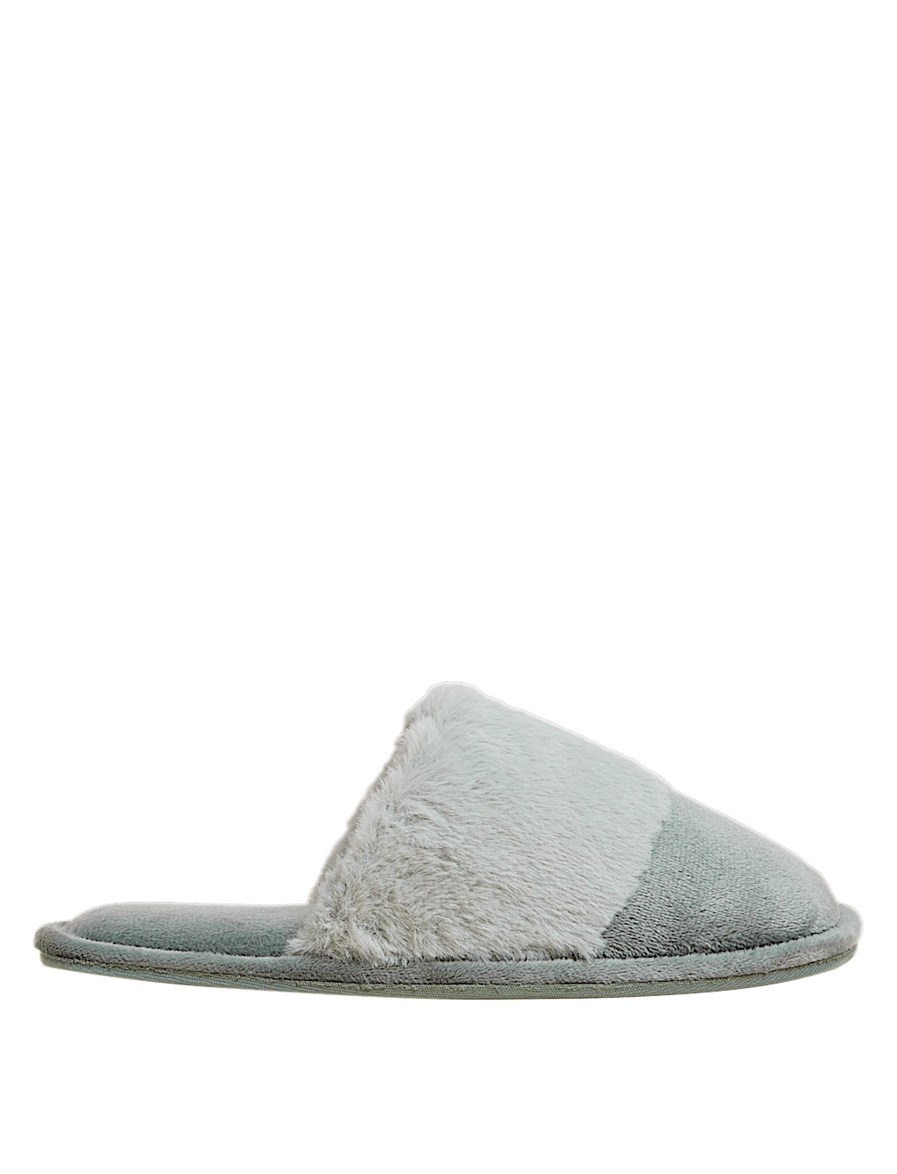 Faux Fur Cuff Mule Slippers