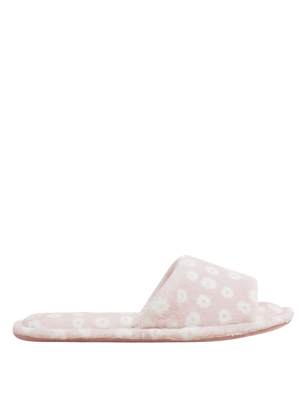 Floral Open Toe Mule Slippers