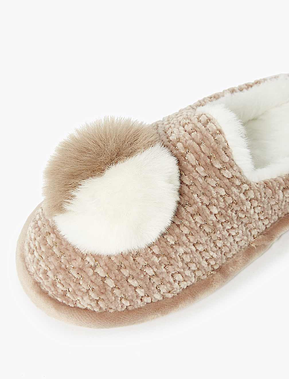 Pom Pom Mule Slippers