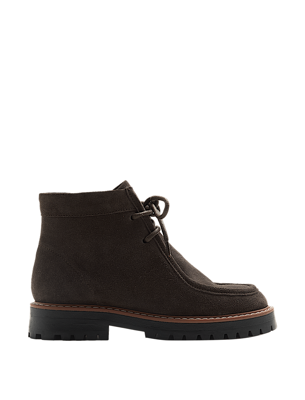 Suede Chunky Block Heel Ankle Boots