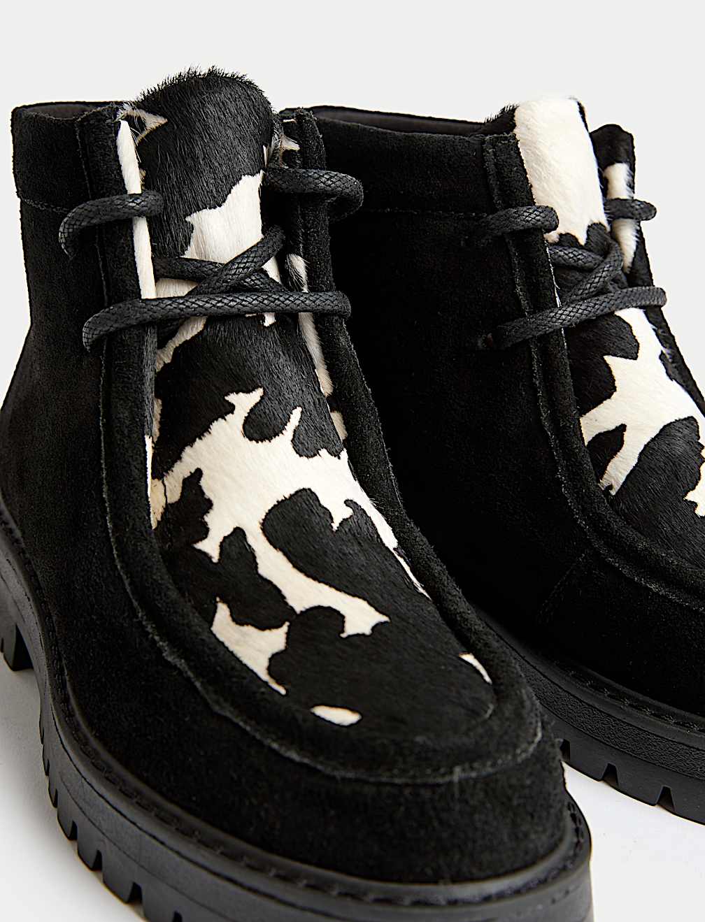 Suede Block Heel Ankle Boots