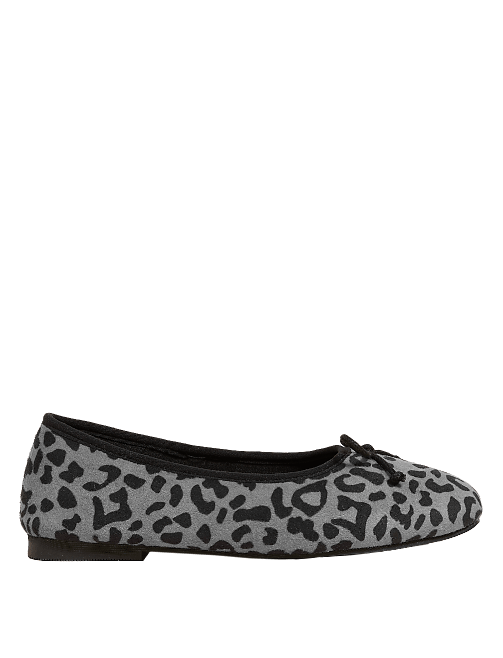 Leopard Print Bow Ballerina Slippers