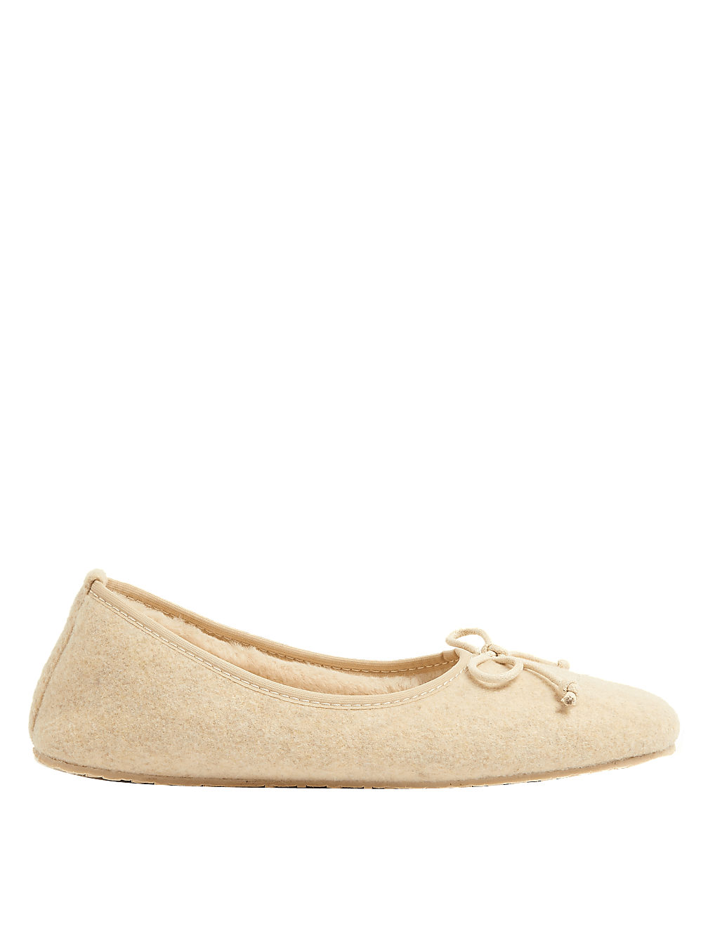 Buy Faux Fur Lined Ballerina Slippers at Marks Spencer